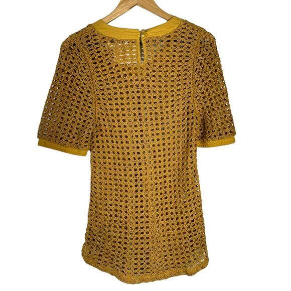 Anthropologie Angel of the North Senoia Crochet Sweater Top Size Small - Picture 3 of 9